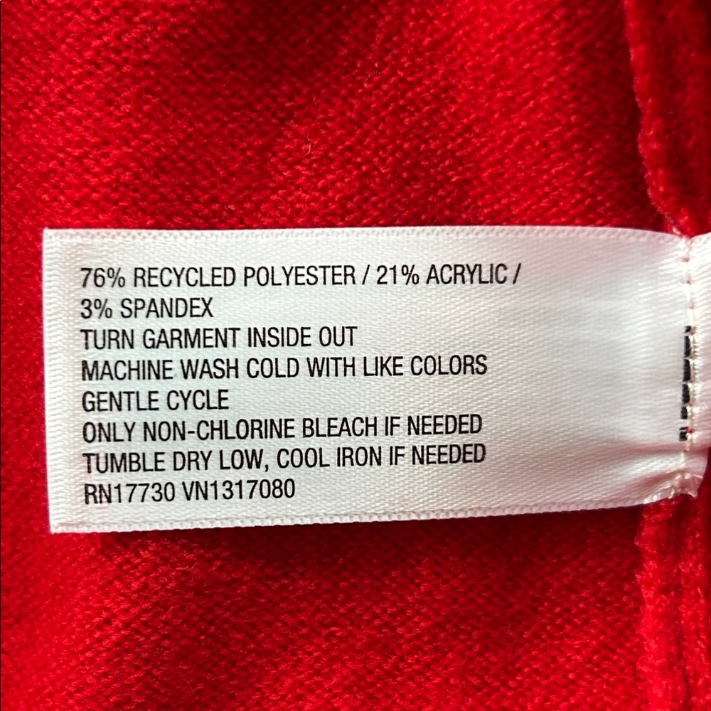Red soft knitted sleeveless sweater top size Large - Picture 7 of 7